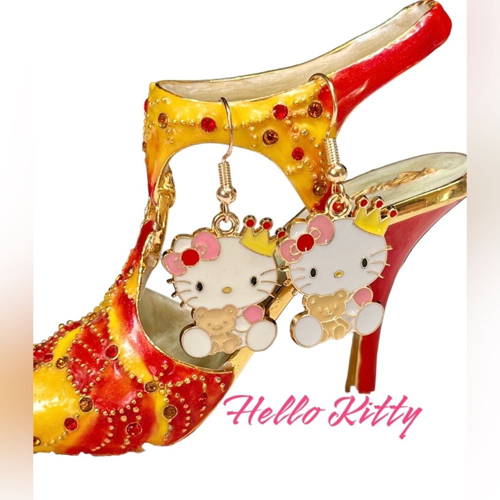 2/20 Cute cartoon Kitty earrings with stainless hooks